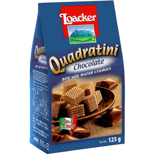 LOACKERQUADRATINI CHOCOLATE 125GM 