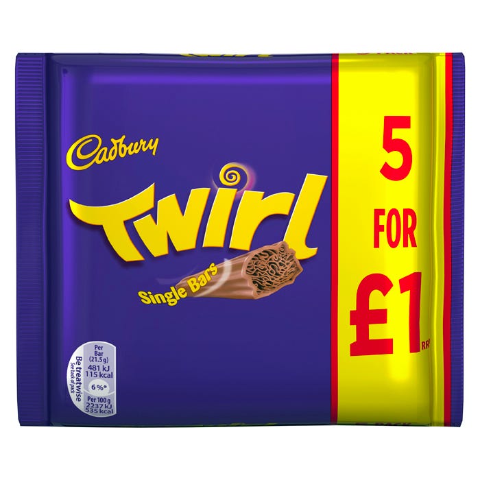 TWRILCADBURY SINGLE BAR CHOCO 107GM