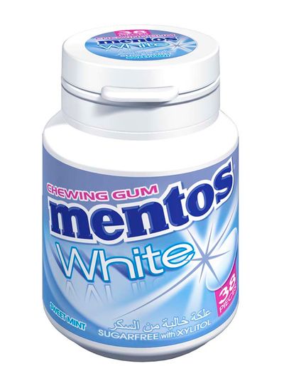 GUM MENTOS WHITE SUGER FREE 54GM